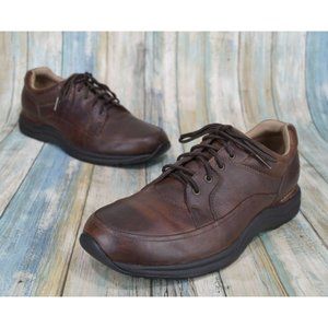 Rockport Edge Hill Lace-To-Toe Size 8.5 Men's Casual Walking Shoes Brown Vibram